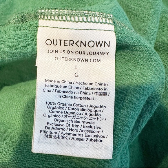 Outerknown Kelly Green Halter Maxi Dress Size L Open Back Casual Summer Boho - Picture 8 of 9